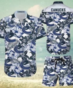 Vancouver Canucks Hawaiian Shorts and Shirt Summer Beach Shirt Full Over Print