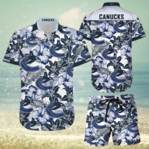 Vancouver Canucks Hawaiian Shorts and Shirt Summer Beach Shirt Full Over Print