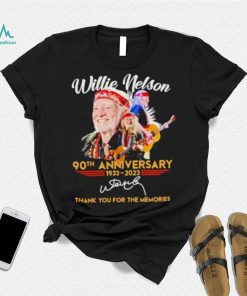 Willie Nelson 90Th Anniversary 1933 2023 thank you for the memories signature shirt