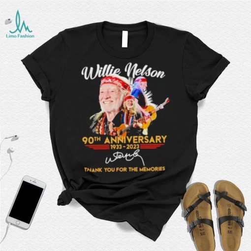 Willie Nelson 90Th Anniversary 1933 2023 thank you for the memories signature shirt