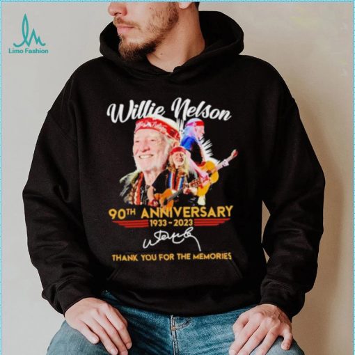 Willie Nelson 90Th Anniversary 1933 2023 thank you for the memories signature shirt