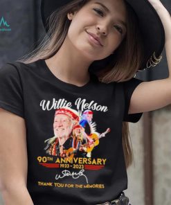 Willie Nelson 90Th Anniversary 1933 2023 thank you for the memories signature shirt