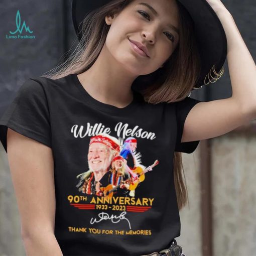 Willie Nelson 90Th Anniversary 1933 2023 thank you for the memories signature shirt