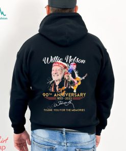 Willie Nelson 90th anniversary 1933 2023 thank you for the memories signature t shirt