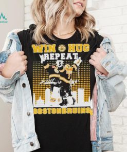 Win Huf Repeat Boston Bruins City Skyline Signatures Shirt