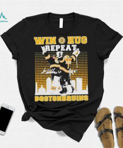 Win Huf Repeat Boston Bruins City Skyline Signatures Shirt