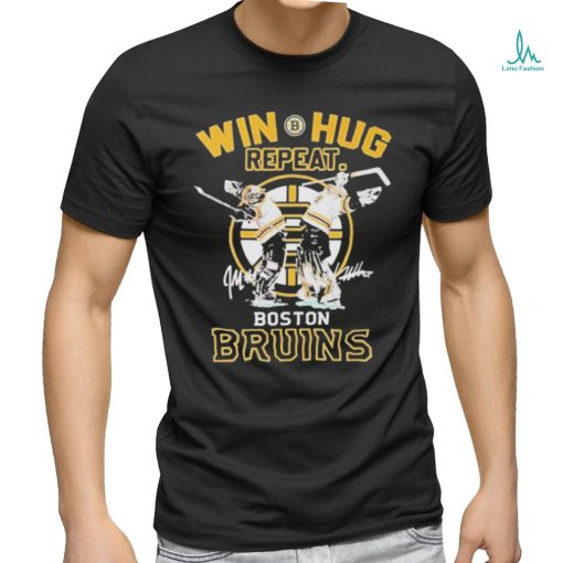 Win Hug Repeat Jeremy Swayman And Linus Ullmark Boston Bruins 2022 2023 Signatures T shirt