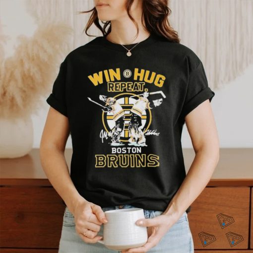 Win Hug Repeat Jeremy Swayman And Linus Ullmark Boston Bruins 2022 2023 Signatures T shirt