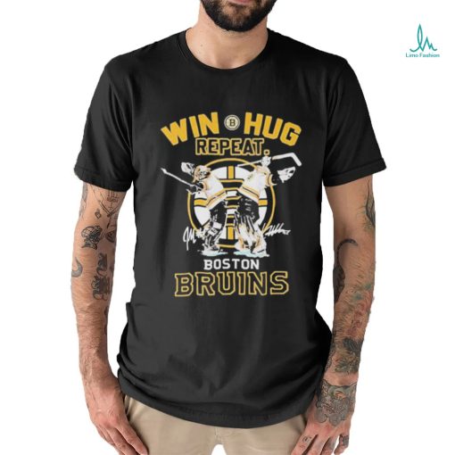 Win Hug Repeat Jeremy Swayman And Linus Ullmark Boston Bruins 2022 2023 Signatures T shirt