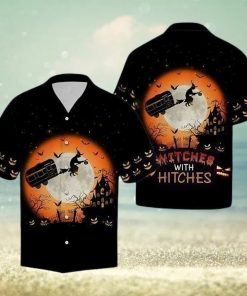 Witches with Hitches Halloween Hawaiian Shirts