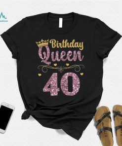 Womens 40th Queen Birthday 40 Years Forty T Shirt