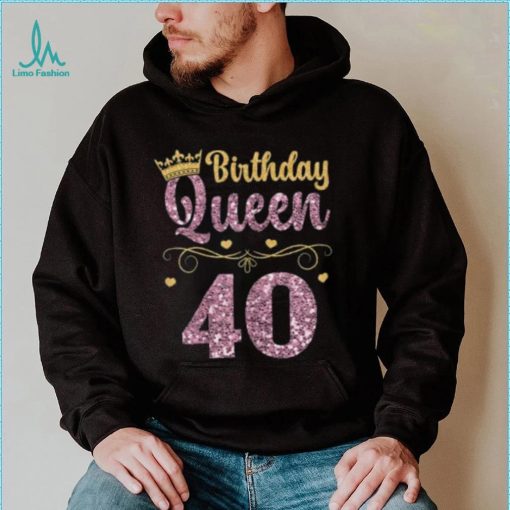 Womens 40th Queen Birthday 40 Years Forty T Shirt