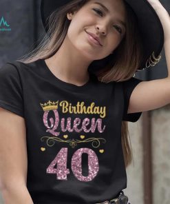Womens 40th Queen Birthday 40 Years Forty T Shirt