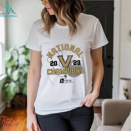 Women’s bowling vanderbilt commodores 2023 national college bowling champions t shirt