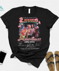 World Tour 2023 Red Hot Chili Peppers 40th Anniversary 1983 – 2023 Thank You For The Memories T Shirt, hoodie, sweater, long sleeve and tank top World Tour 2023 Red Hot Chili Peppers 40th Anniversary 1983 – 2023 Thank You For The Memories T Shirt