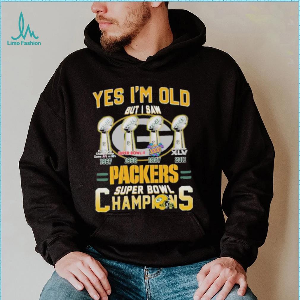 Yes I'm old but I saw Packers back 2 back Super Bowl Champions shirt -  Limotees