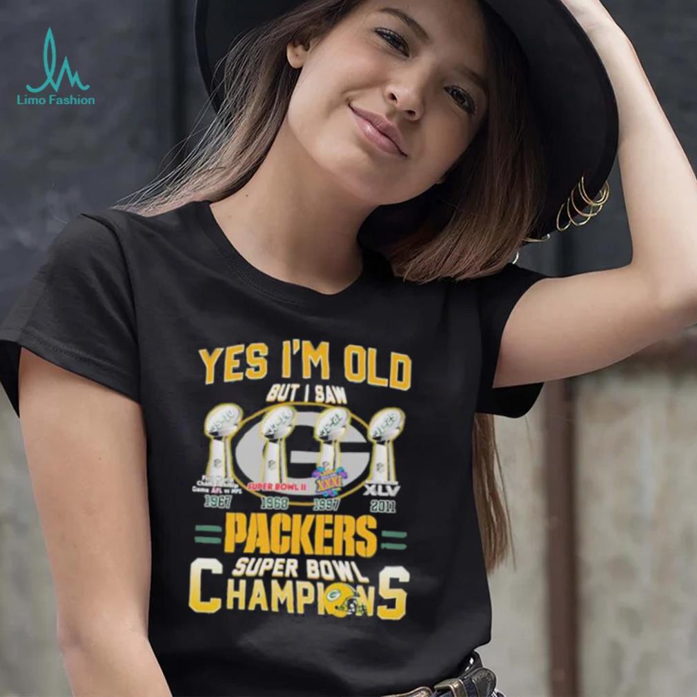 Yes I'm old but I saw Packers back 2 back Super Bowl Champions shirt -  Limotees