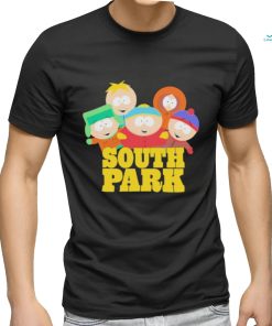 artman Kenny Kyle And Stan Mens South Park Logo Shirt