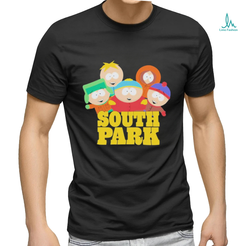 artman Kenny Kyle And Stan Mens South Park Logo Shirt