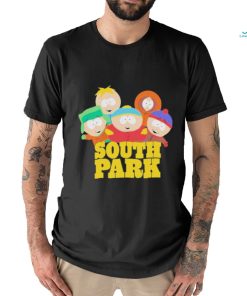 artman Kenny Kyle And Stan Mens South Park Logo Shirt