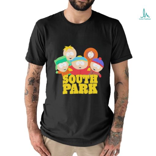 artman Kenny Kyle And Stan Mens South Park Logo Shirt