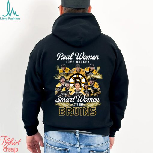 nhl boston bruins real women love hockey smart women love the bruins signatures shirt Sweater