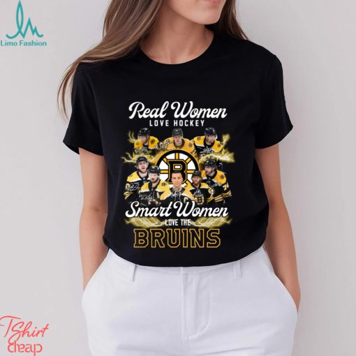 nhl boston bruins real women love hockey smart women love the bruins signatures shirt Sweater