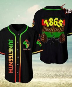 1865 Juneteenth Black Pride Baseball Jersey