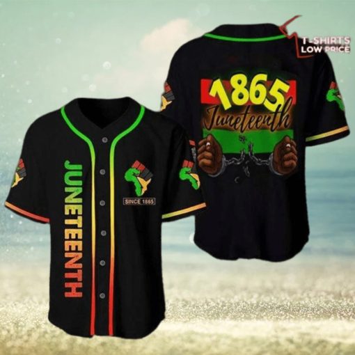 1865 Juneteenth Black Pride Baseball Jersey