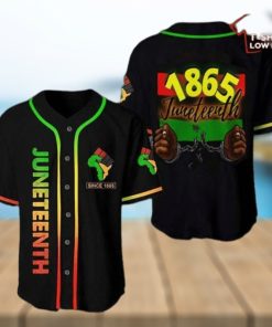 1865 Juneteenth Black Pride Baseball Jersey