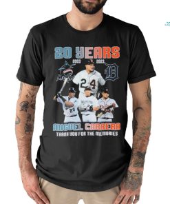 20 Years 2003 2023 Miguel Cabrera Miami Marlins And Detroit Tigers Thank You For The Memories Shirt