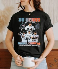 20 Years 2003 2023 Miguel Cabrera Miami Marlins And Detroit Tigers Thank You For The Memories Shirt