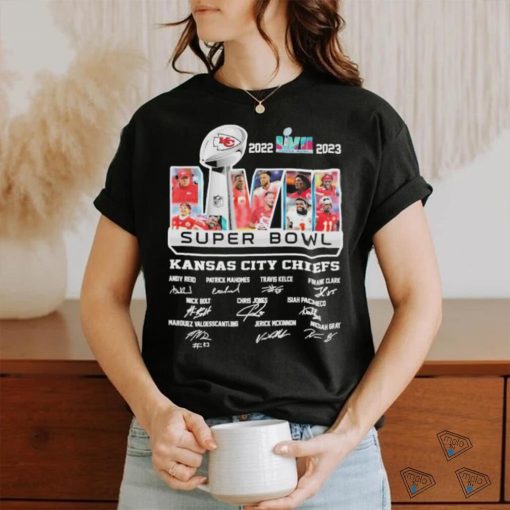 2022 2023 Super Bowl LVII Kansas City Chiefs Players signatures shirt