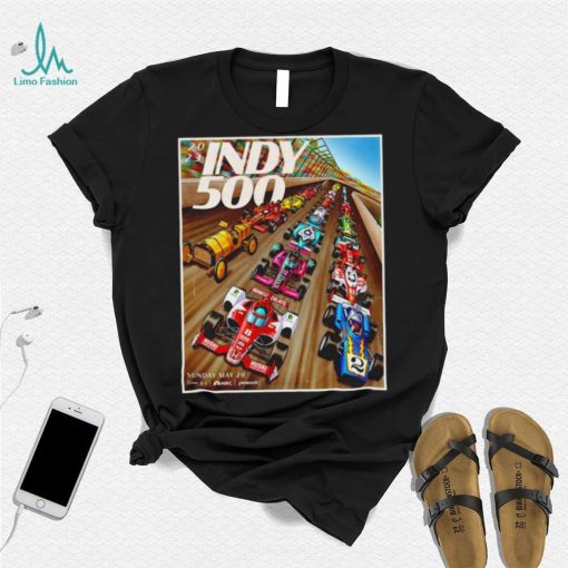 2023 Indy 500 cartoon poster shirt