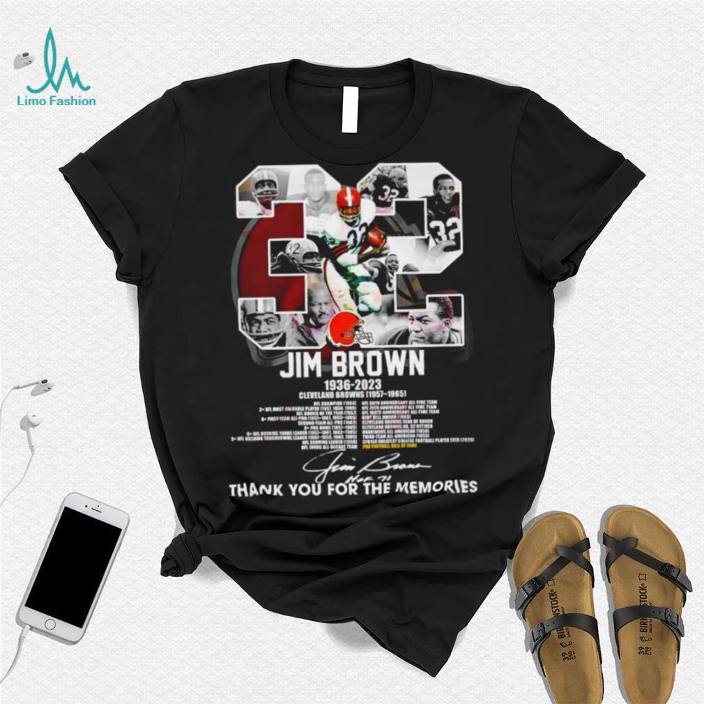 Official Cleveland Browns Jim Brown 1936-2023 Thank You For The Memories  Unisex T-Shirt, hoodie, sweater, long sleeve and tank top