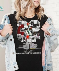 32 Jim Brown 1936 2023 Cleveland Browns 1957 1965 thank you for the  memories signature shirt - Limotees