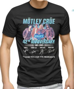 42nd Anniversary Motley Crue 1981 – 2023 Thank You For The Memories T Shirt