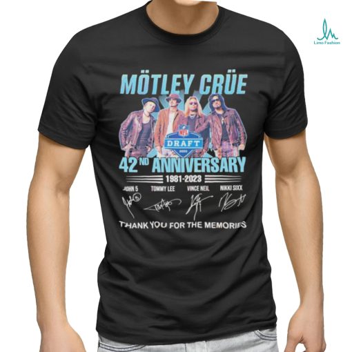 42nd Anniversary Motley Crue 1981 – 2023 Thank You For The Memories T Shirt