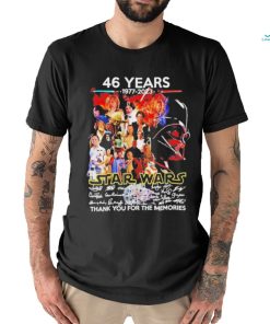 46 Years Star Wars 1977 2023 All Members Signature Thank You For The Memories Shirt