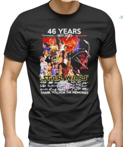 46 Years Star Wars 1977 2023 All Members Signature Thank You For The Memories Shirt