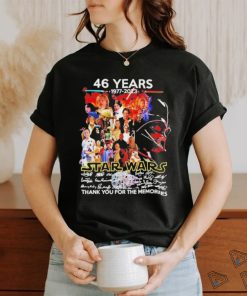 46 Years Star Wars 1977 2023 All Members Signature Thank You For The Memories Shirt