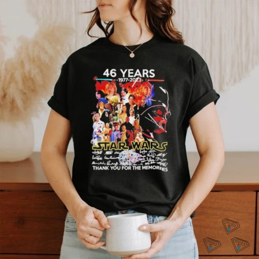 46 Years Star Wars 1977 2023 All Members Signature Thank You For The Memories Shirt