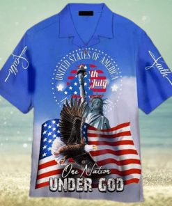 4th Of July One Nation Under God Independence Day 3D Funny Hawaiian Shirt