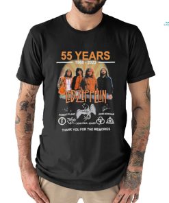 55 Years 1968 – 2023 Led Zeppelin Thank You For The Memories T Shirt