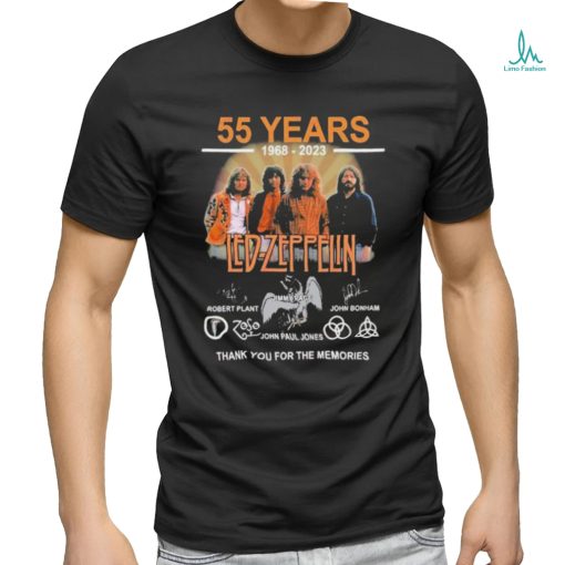 55 Years 1968 – 2023 Led Zeppelin Thank You For The Memories T Shirt