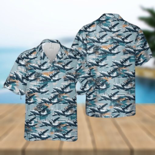 A Lockheed Wc 130h Of The 198th Airlift Squadron At Muniz Angb, San Juan Hawaiian Shirt Outfit