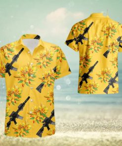 Aloha Guns Yellow Flower Summer Hawaiian Shirt For Men And Women