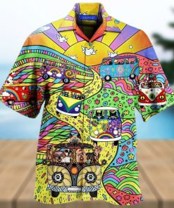 Amazing Colorful Stay Trippy Litttle Hippie Unisex Hawaiian Shirt