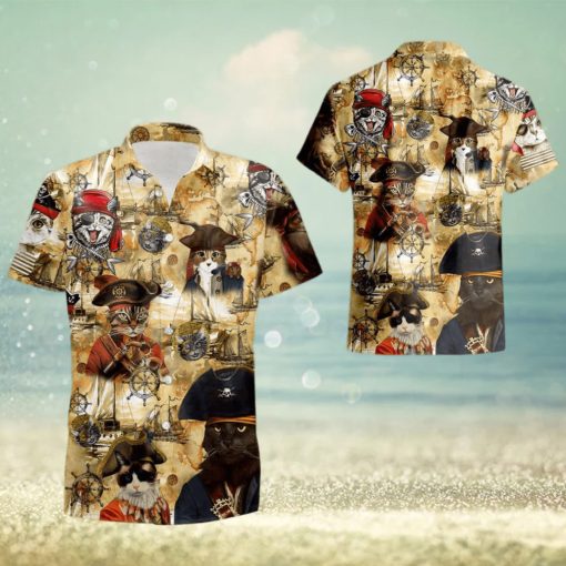 Amazing Pirate Cat Unisex Hobbies Summer Gift Hawaiian Shirt For Men And Women