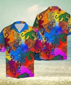 Amazing Tiger Colourful Aloha 3D Hawaiian Shirt For Men And Women